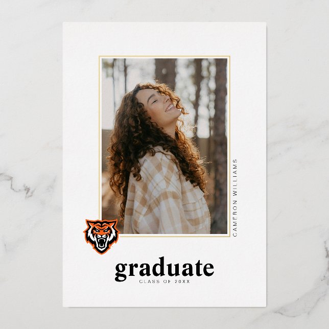 Invitation En Aluminium Conception d'esprit des Bengals de l'Université d' (Recto)