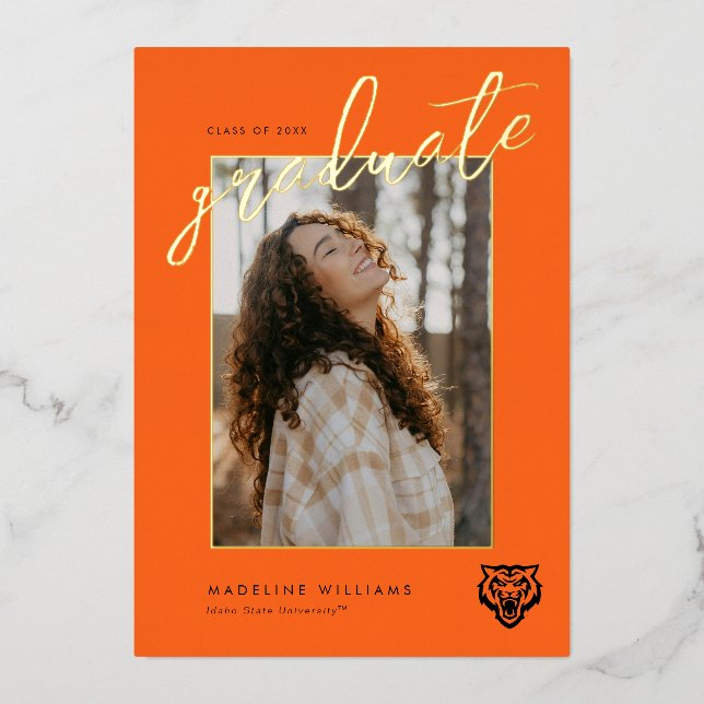 Invitation En Aluminium Conception d'esprit des Bengals de l'Université d' (Recto)