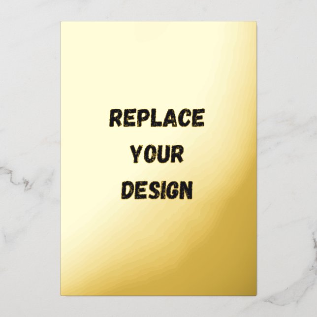 Invitation En Aluminium Conception simple noire personnalisée Ajouter une  (Recto)