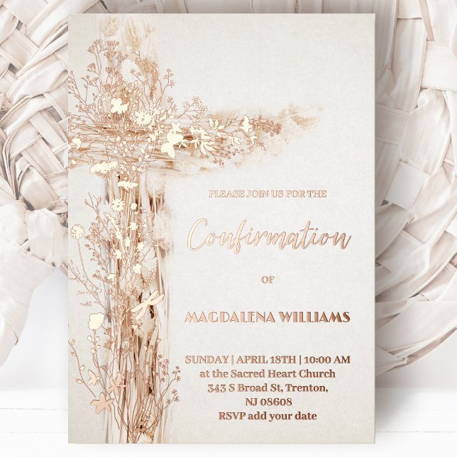 Invitation En Aluminium Confirmation de la Sainte Croix (Créateur téléchargé)