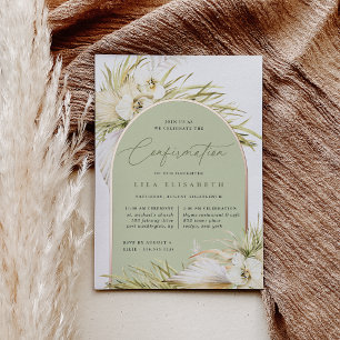 Invitation En Aluminium Confirmation Vintage Tropiques