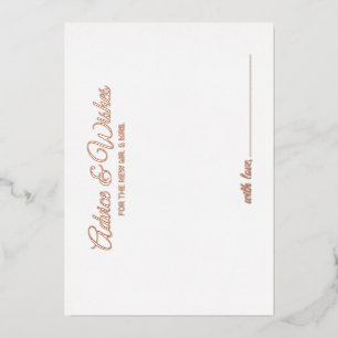 Invitation En Aluminium Conseils de mariage et vœux Elegant Script Rose Go