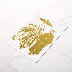 Invitation En Aluminium Cortège de mariage shintoïste japonais