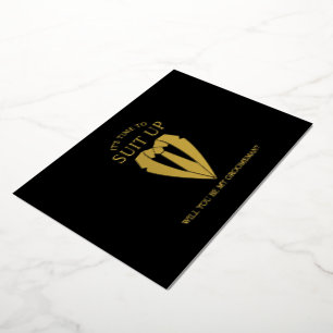 Invitation En Aluminium Costume d'or et Cravate proposition de fabricant d