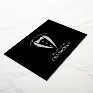 Invitation En Aluminium Costume Tuxedo Argent Personnalisé Proposition Gar