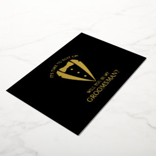 Invitation En Aluminium Costume Tuxedo Doré Proposition Personnalisée pour