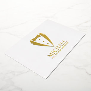 Invitation En Aluminium Costume Tuxedo Doré Proposition Personnalisée pour