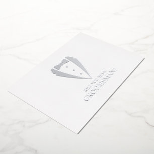Invitation En Aluminium Costume Tuxedo Silver Personnalisé Groomsman Propo
