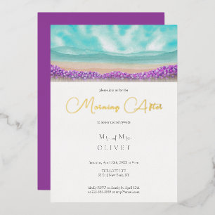 Invitation En Aluminium Côte d'Azur en fleurs le matin après