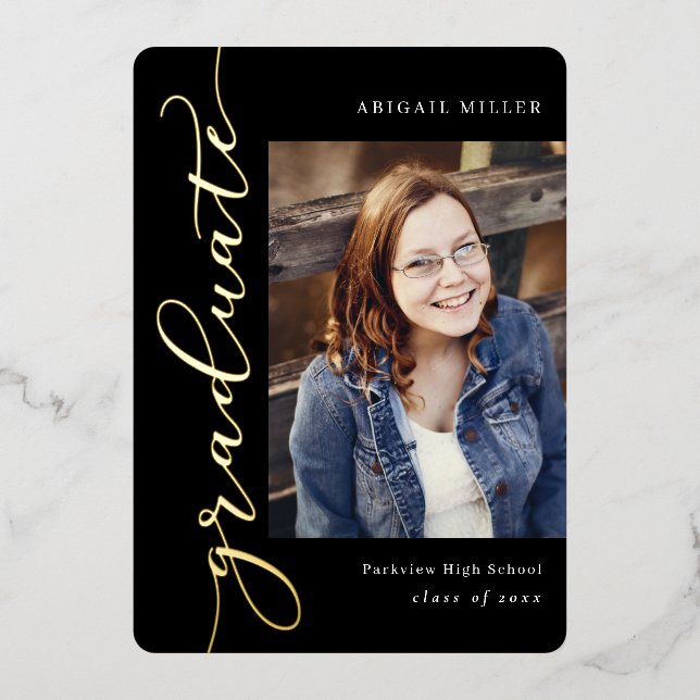 Invitation En Aluminium Couleur modifiable de l'écriture latérale (Recto)