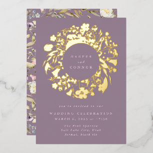 Invitation En Aluminium Couronne de mariage de printemps Boho Wildflower P
