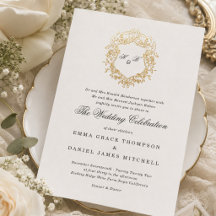 Couronne florale classique Monogramme Mariage