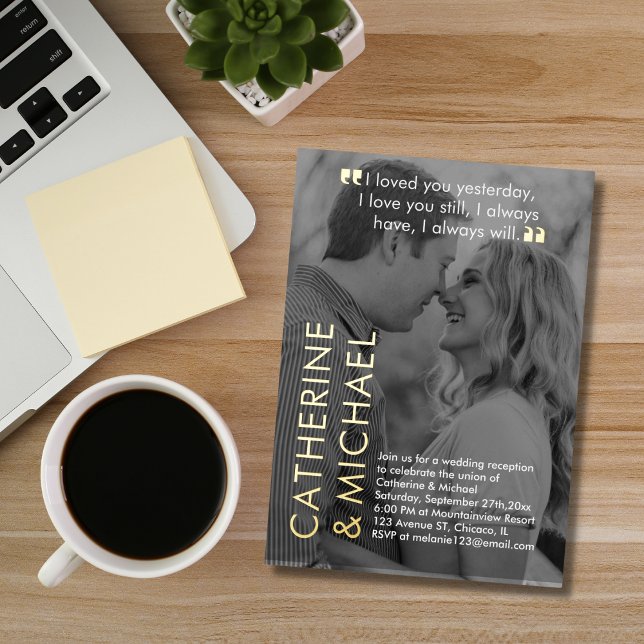 Invitation En Aluminium Couverture de magazine - photo sombre - minimalist (Créateur téléchargé)