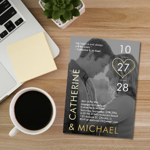 Invitation En Aluminium Couverture de magazine - photo sombre - minimalist