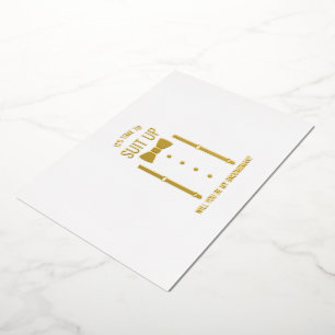 Invitation En Aluminium Cravate Gold Bow Personnalisé Groomsman Propositio
