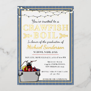 Invitation En Aluminium Crawfish Boil Événement spécial Graduation à l'éco