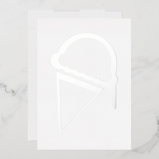 Invitation En Aluminium crème glacée rétro dripz (Enveloppe)