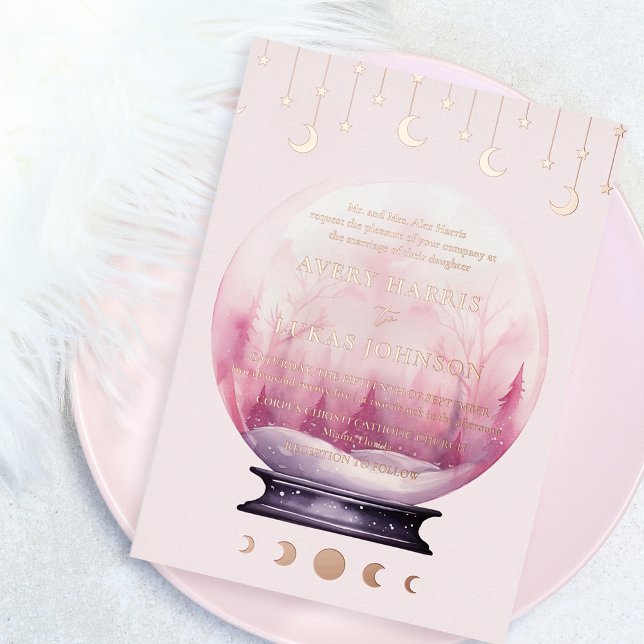 Invitation En Aluminium Crescent céleste Lune étoiles Mariage (Créateur téléchargé)