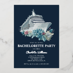 Invitation En Aluminium Croisière élégante pour enterrement de vie de jeun