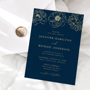 Invitation En Aluminium Dainty Floral Mariage