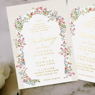 Invitation En Aluminium dainty romantique arche fleurie printemps jardin m