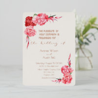 Danseur de Nuage Rose Gold Carnations Blanches Ros