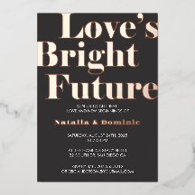 Dark Grey Foil “Love’s Bright Future” Engagement I