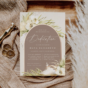 Invitation En Aluminium Dédicace de bébé Vintage Tropics