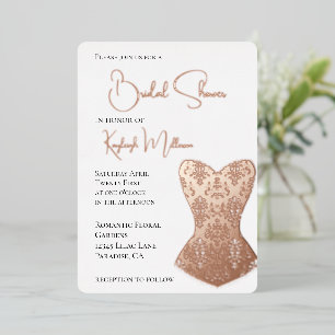 Invitation En Aluminium Déjeuner de mariage Glam Corset