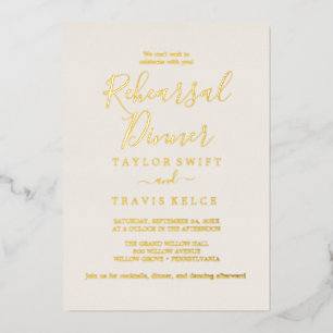 Invitation En Aluminium Délicat feuillet d'or Baby shower de mariage ivo