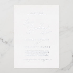 Invitation En Aluminium Délicate Feuille d'Argent La Boda De Mariage