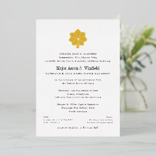 Invitation En Aluminium Départ militaire majeure en or