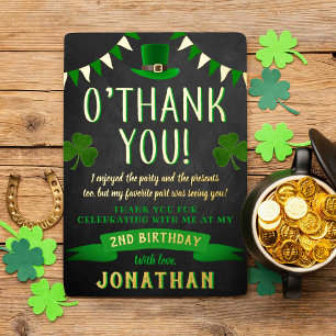 Invitation En Aluminium Deux Lucky St. Patrick's Day 2e anniversaire Merci