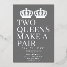 Deux Reines Font Une Paire Mariage Gay Lesbienne