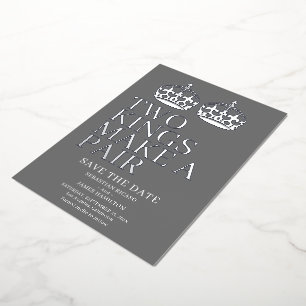 Invitation En Aluminium Deux Rois Font Un Mariage Gay Pair