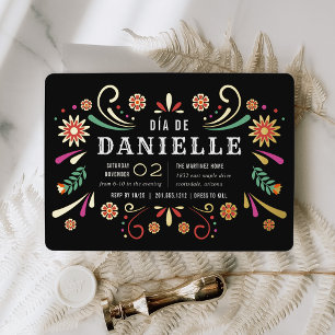Invitation En Aluminium Día de los Muertos Thème Anniversaire