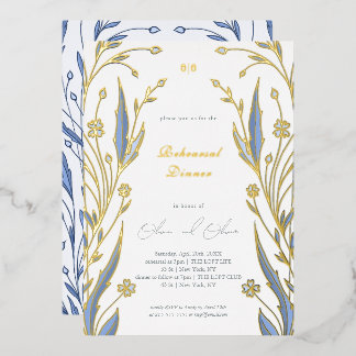 Invitation En Aluminium Dîner de répétition Bleu Buttercup