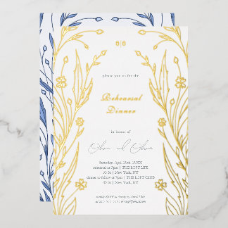 Invitation En Aluminium Dîner de répétition Bleu Buttercup