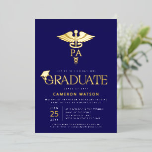 Invitation En Aluminium Diplômé assistant de médecin École de PA Promotion