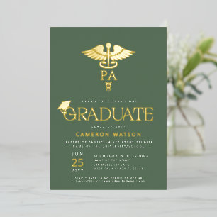 Invitation En Aluminium Diplômé assistant de médecin École de PA Promotion