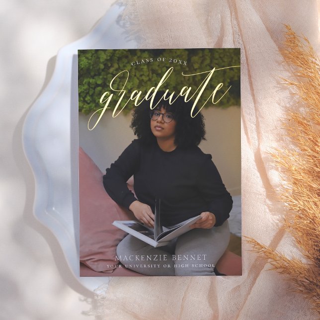 Invitation En Aluminium Diplômé de la photo 2 du scénario Real Gold remarq (Créateur téléchargé)