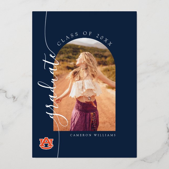 Invitation En Aluminium Diplôme de l'Université d'Auburn - Auburn Tigers (Recto)