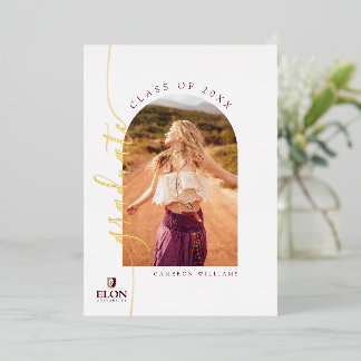 Invitation En Aluminium Diplôme de l'Université Elon