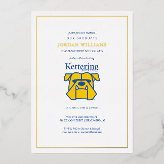 Invitation En Aluminium Diplômé de l'Université Kettering