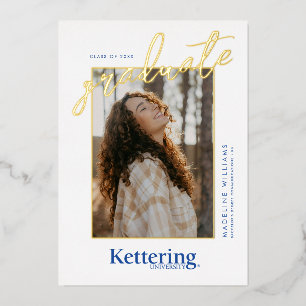 Invitation En Aluminium Diplômé de l'Université Kettering