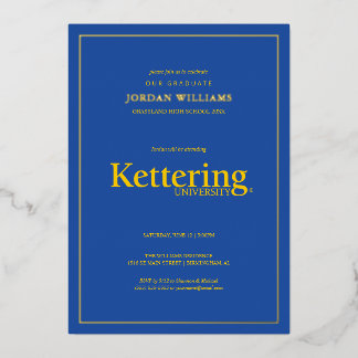Invitation En Aluminium Diplômé de l'Université Kettering