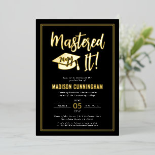Invitation En Aluminium Diplôme de Master Diplômé Moderne