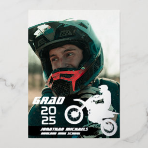Invitation En Aluminium Diplôme de moto cross Dirt Bike 2 Photo