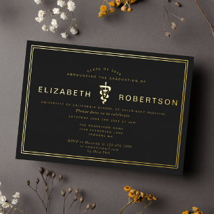 Invitation En Aluminium Diplôme d'études vétérinaires