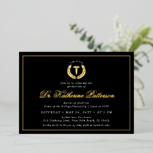 Invitation En Aluminium Diplôme élégant et minimaliste de l'école de médec